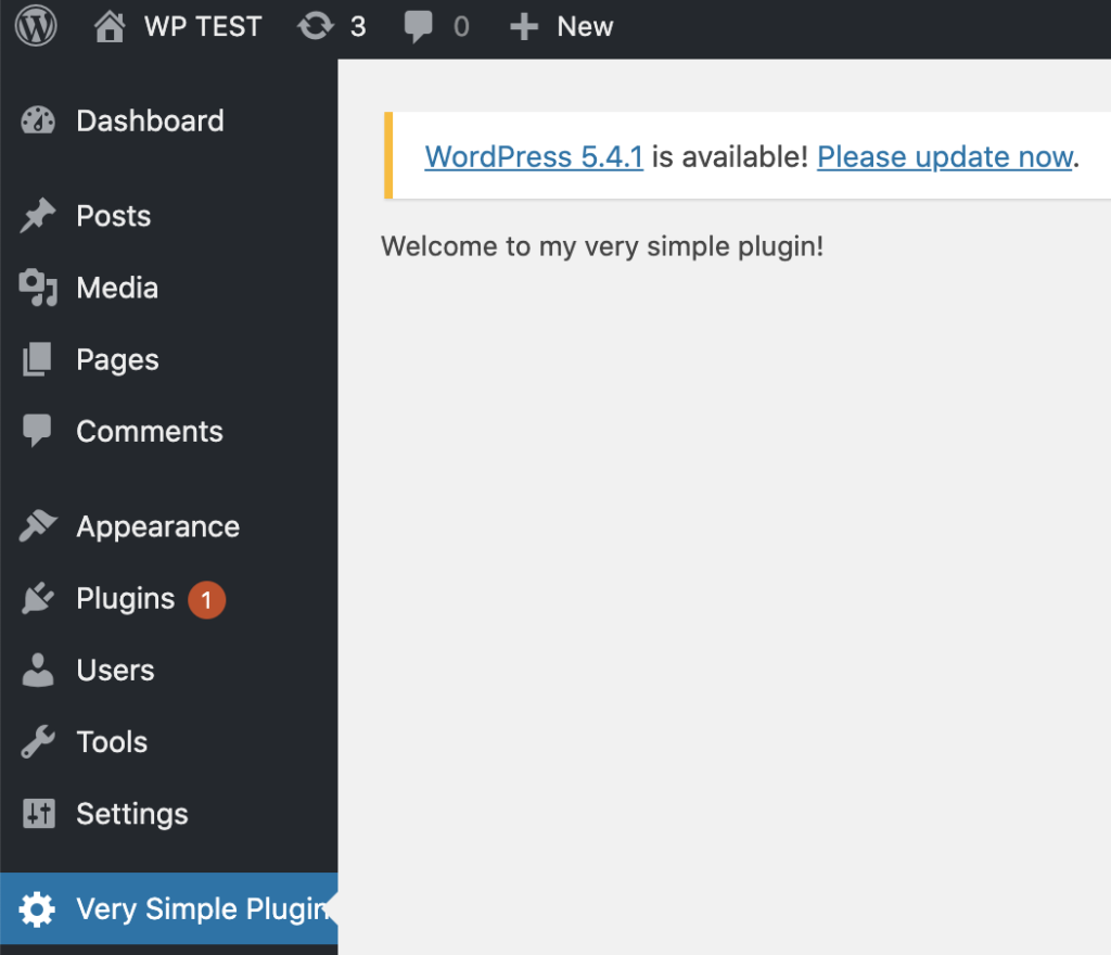 A new menu item is added to the WordPress Admin Menu